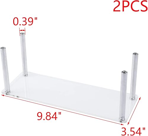 Miniatura 2 de MY MIRONEY 2 soportes de exhibición de acrílico transparente, estante de exhibición de cupcakes, soporte de maquillaje para decoración y organizador