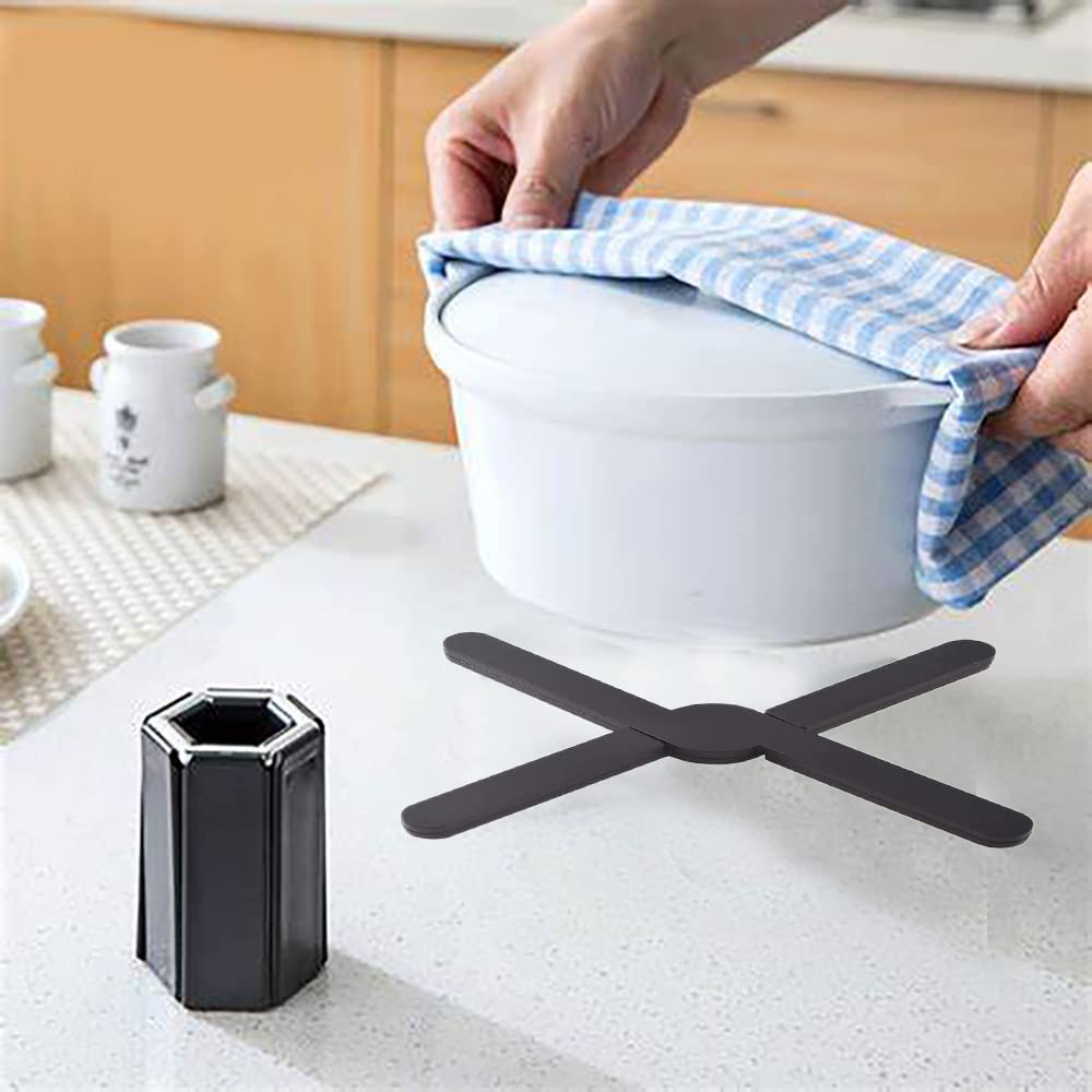 Dessous De Plat Céramique Rond 20 Cm Avec Liège Et Cordon - Protège-Table Hot Pot, Designs Variés, Idée Cadeau Cuisine Déco Élégante
