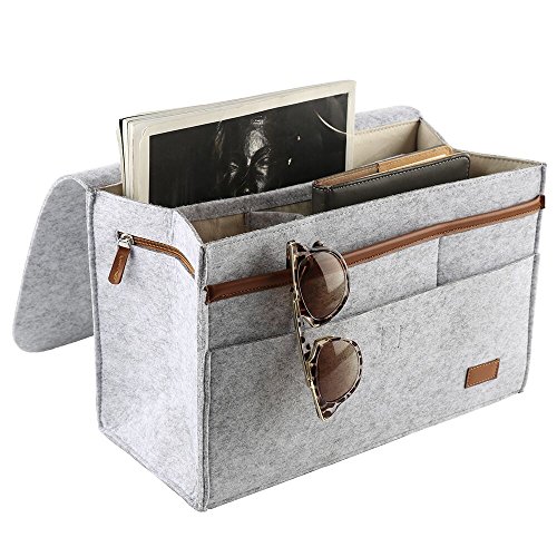Alapaste 9"x14"Bedside Caddy with Extra Pockets, Felt Bedside Caddy Bedside Storage Organizer Bed
