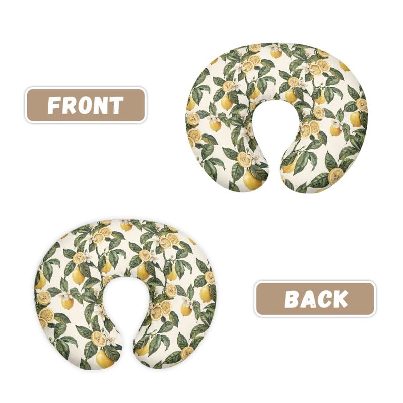 Miniatura 3 de Funda de almohada con diseño de hojas de limón para lactancia materna, estilo vintage, acuarela, limón, ajuste de limón, para madres que amamantan,