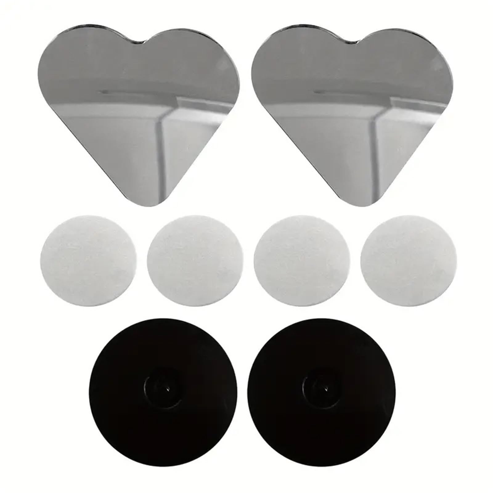 Toter Winkel Spiegel Auto Herzförmige Blind-Winkel-Spiegel für Autos, 2/4-teiliger Seitenspiegel, rahmenloser, Fahrzeug-Seitenspiegel(Heart Shape-4Pcs)
