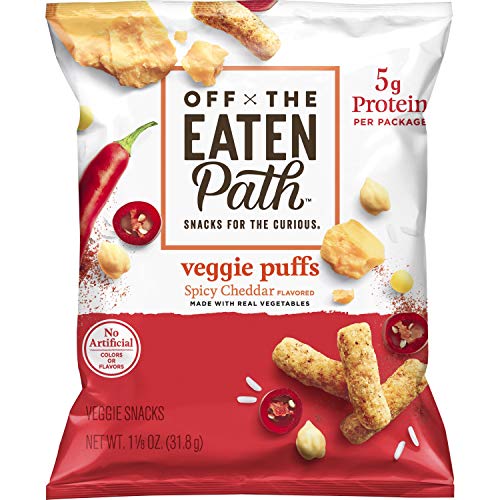 Off the Eaten Path Veggie Puffs Variety Pack, Sour Cream & Onion and Spicy Queso, 16 Count - Thumbnail 4