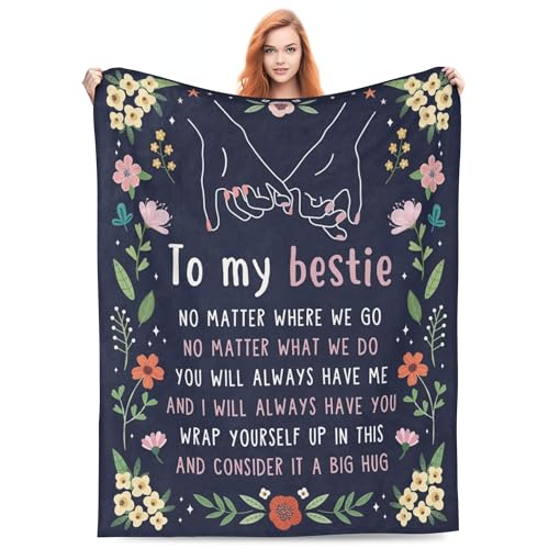 for Women Bestie Throws Blanket for Women Friendship Present for Woman Christmas Blanket 60x50 Inches