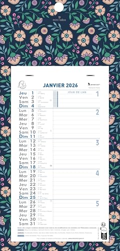 Exacompta - 34453E - Calendrier Semestriel Illustré Mini Labo - 17 X 13 Cm - Janvier à Décembre 2025 - Visuel Aléatoire