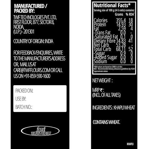 Image of TWF Stoneground Khapli Wheat Flour|Buy 10kg, Get 1kg FREE|Always Freshly Milled After Order|Clinically Certified Low GI of 39|High Fiber & Protein|Emmer Atta|No Blending - 100% Khapli Atta