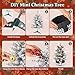 2FT Snow Flocked Mini Christmas Tree with Lights, Pre-Lit Small Christmas Tree for Home, Artificial Xmas Tree for Office, Shop, Bar, Party, Indoor Outdoor Decoration (Battery Not Included)
