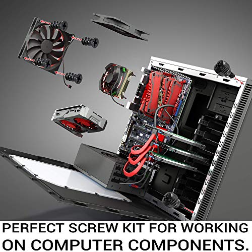 502Pc Computer Screws Assortment Kit | Motherboard Standoff Risers Screw Set For Hdd Hard Drive, Computer Case, Fan, Graphics, Chassis, Atx Case | Computer Motherboard Screws Kit For Diy & Repair #TOP7