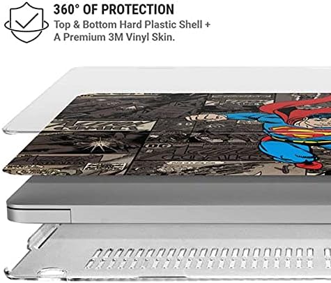 Skinit Case + Skin Compatible with MacBook Pro 16in (2019-20) - Officially Licensed Warner Bros Superman Mixed Media Design