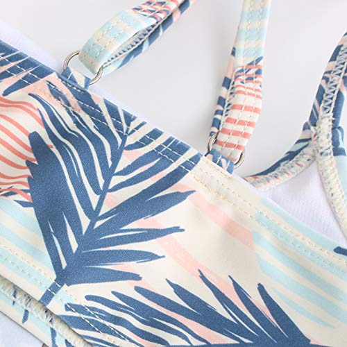 Image of Girls Two Piece Bikini Swimsuits Hawaiian Floral Bathing Suit for Kids Summer Beach Swimwear Set 3-16 Years