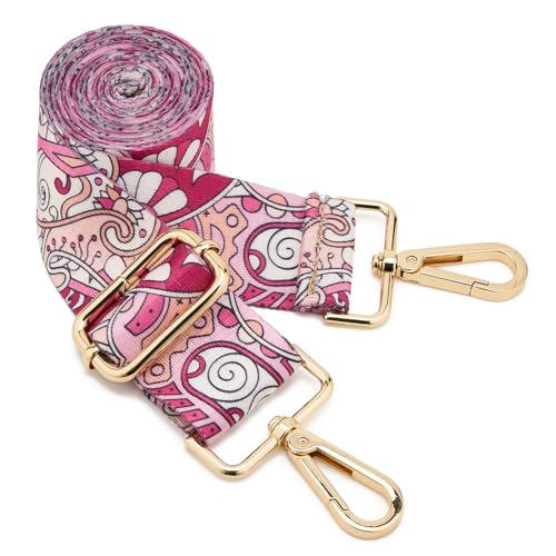 Image of ZOOEASS Wide Shoulder Strap Adjustable Replacement Belt Guitar Style Crossbody Bag Handbag Strap Multicolor Canvas Straps(Wide:1.5in)(Color53)