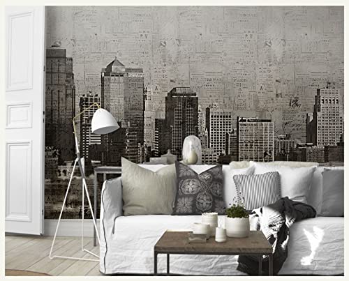 Papier peint 3d architecture géométrique décorative grand format 350x245 cm pour mur de salon
