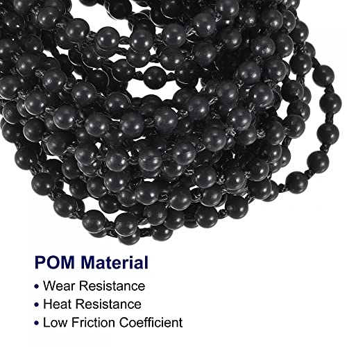 Uxcell Blinds Beaded Chain Cord, 11 Yards Roman Vertical Roller Shades For Window Curtain Blind Replacement Parts, Black #TOP2