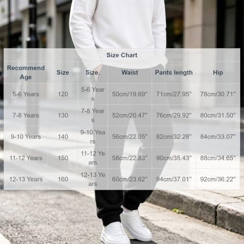 Sweatpants for Boys Cotton Pull On Elastic Waist Casual Kids Jogger Pants - image 3