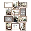 HAES DECO – Bilderrahmen Collage/Holz Bildergalerie Stockholm in 3 Brauntönen Fotocollage für 12 Fotos 10×15 (Größe 58 x 44 cm) – MP155