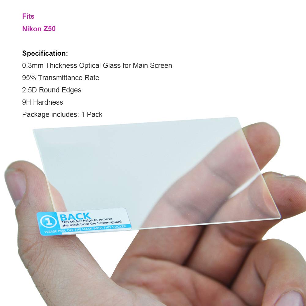 JJC LCP-Z50 LCD Screen Protection In Optical Glass For Nikon Z50 - View #6
