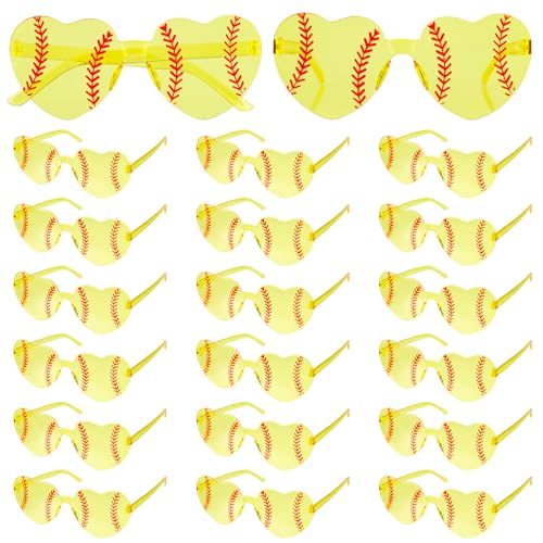 Sariiraw 20 Pcs Sports Theme Party Glasses - Softball Football Volleyball Soccer Novelty Sunglasses for Team Gifts, Coach Appreciation & Sports Party Decorations