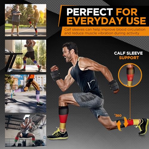 Image of Doc Miller Calf Compression Sleeves 15-20mmHg for Short People Men & Women | Petite, Shin Splint Sleeve Recovery, 1 Pair