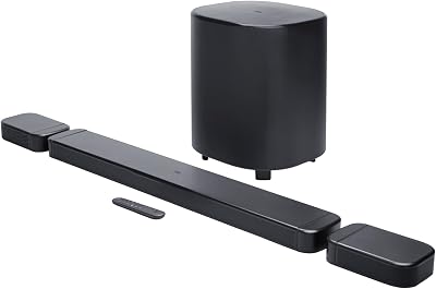 JBL Bar 800 MK2, Soundbar Bluetooth a 7.1 Canali per TV, Nero | Altoparlanti Rimovibili, Subwoofer da 10”, Audio Surround Dolby Atmos, HDMI eARC, Wi-Fi, PureVoice 2.0, MultiBeam 3.0