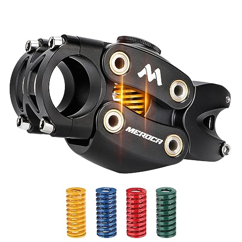 JFOYH Versatile Suspension Stem for Bikes with 4 Replaceable Coil Springs, 7 Low Rise x 90mm Length...
