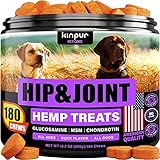 Advanced Glucosamine for Dogs Hip and Joint Supplement - Inflammation Joint Support for Dogs with Glucosamine, Chondroitin, Msm - Effective Hip and Joint Chews for Large, Small Dogs with Pain Relief