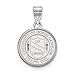 North Carolina Medium (5/8 Inch) Crest Pendant (Sterling Silver)