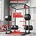 OPPSDECOR Power Cage, 2000LBS Squat Rack with Dual Pulley Cable Crossover System, Multifunctional Power Rack with More Training Attachments for Home Gym, Weight Cage Fits Compact Space
