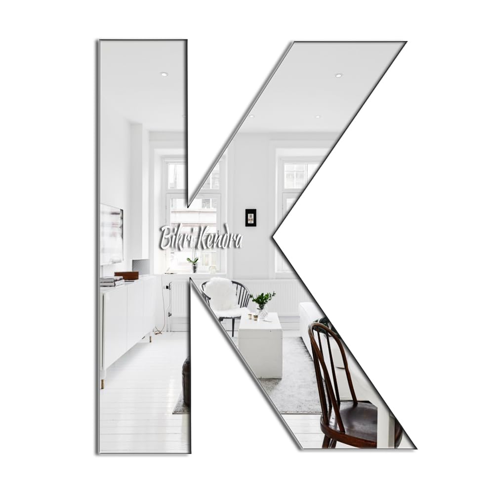 Chote Mote Seller - Letter (K) Alphabet Big Size Mirror Alphabets for Art and Craft | Mirror Stickers for Wall, Wall Decoration, DIY Craft, | Mirror Wall Stickers (Silver_K) (B0D7Q2BL7J) Amazon Price History, Amazon Price Tracker