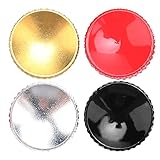 KIMISS Concave Metal Shutter Release -Taste X -Serie 4PCS Verschlussknopf in Schwarz, Rot, Gold, Silber mit Bequemen und Gummi Ringen
