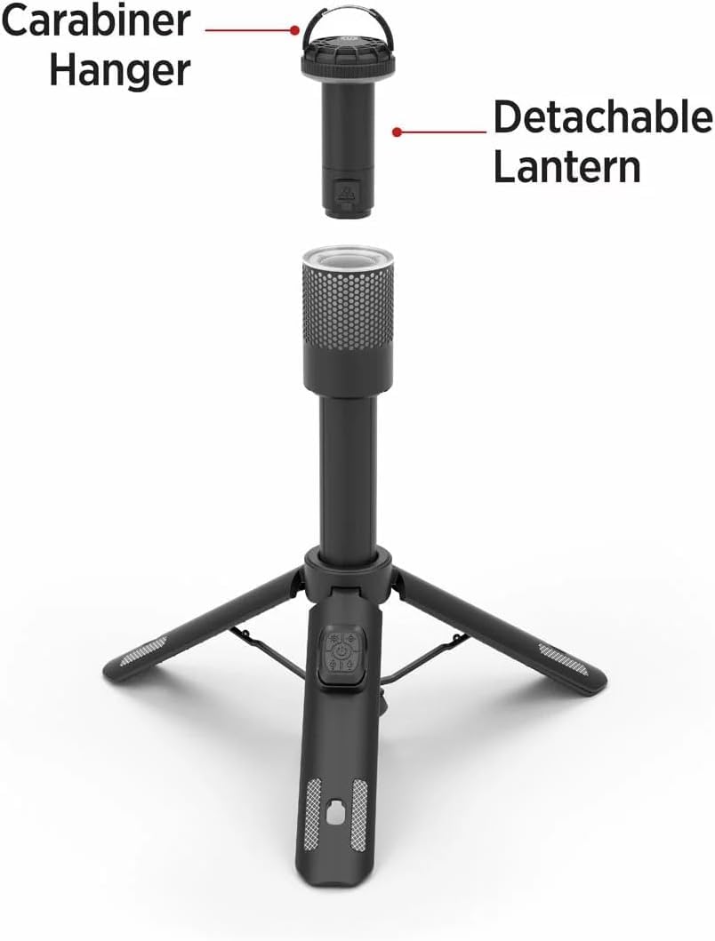 Treppiede allungabile da 2000 lumen con batteria ricaricabile e telecomando NAEM