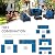 OUGMMGOU 7-Piece Outdoor Patio Furniture Set - U-Shaped All-Weather PE Rattan Wicker Modular Outdoor Sectional Furniture with Coffee Table, 450 lb Capacity
