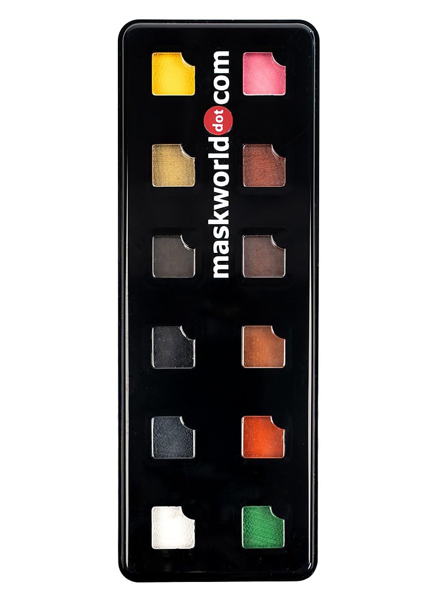 Aqua Make-up Color Set Tiere - 12er Palette - hochwertige Wasserschminke für Gesicht, Bodypainting & Theater - Karneval, Halloween & Verkleidung