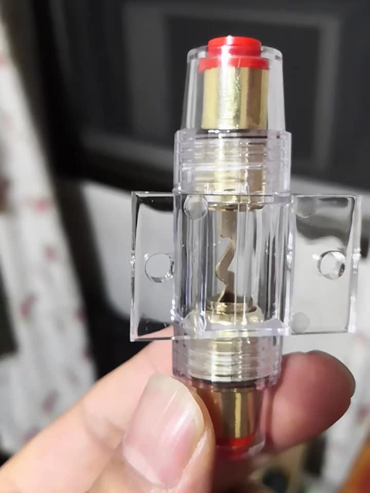 Miniatura 7 de Fielect Portafusibles AGU en línea con fusible de 80 amperios para audio de coche, amplificador de alarma, audio de camión, compresores