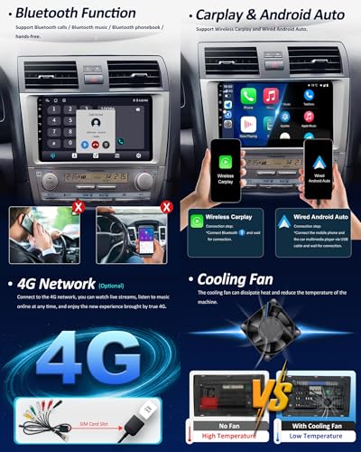 Carplay Inalámbrico Radio Coche Android 14 para BMW E53 con GPS y Pantalla Táctil de 9" 3