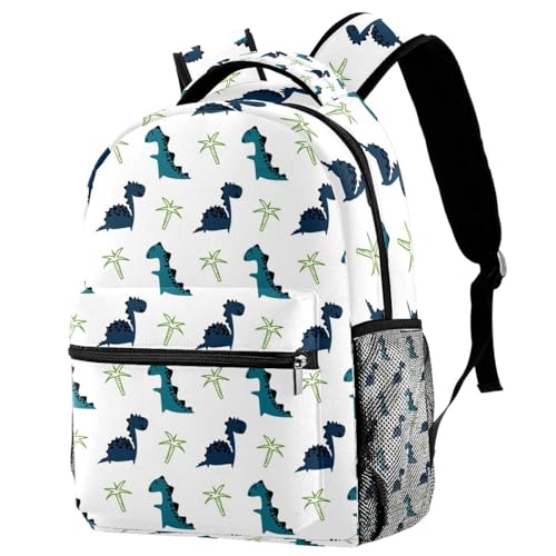 Sac à dos d'école dinosaure multicolore pour ados et enfants | 29x20x40cm