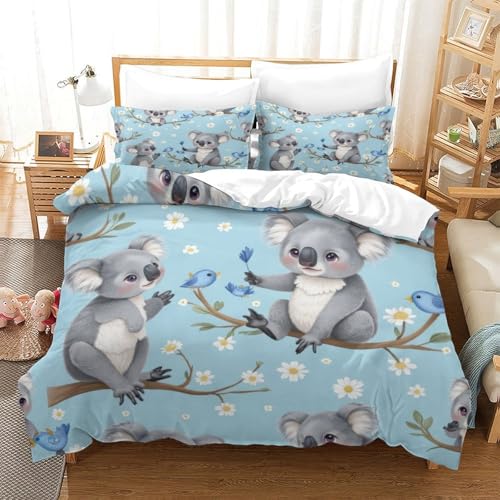 Housse de couette bébé koala hypoallergénique et super douce avec zip - 3