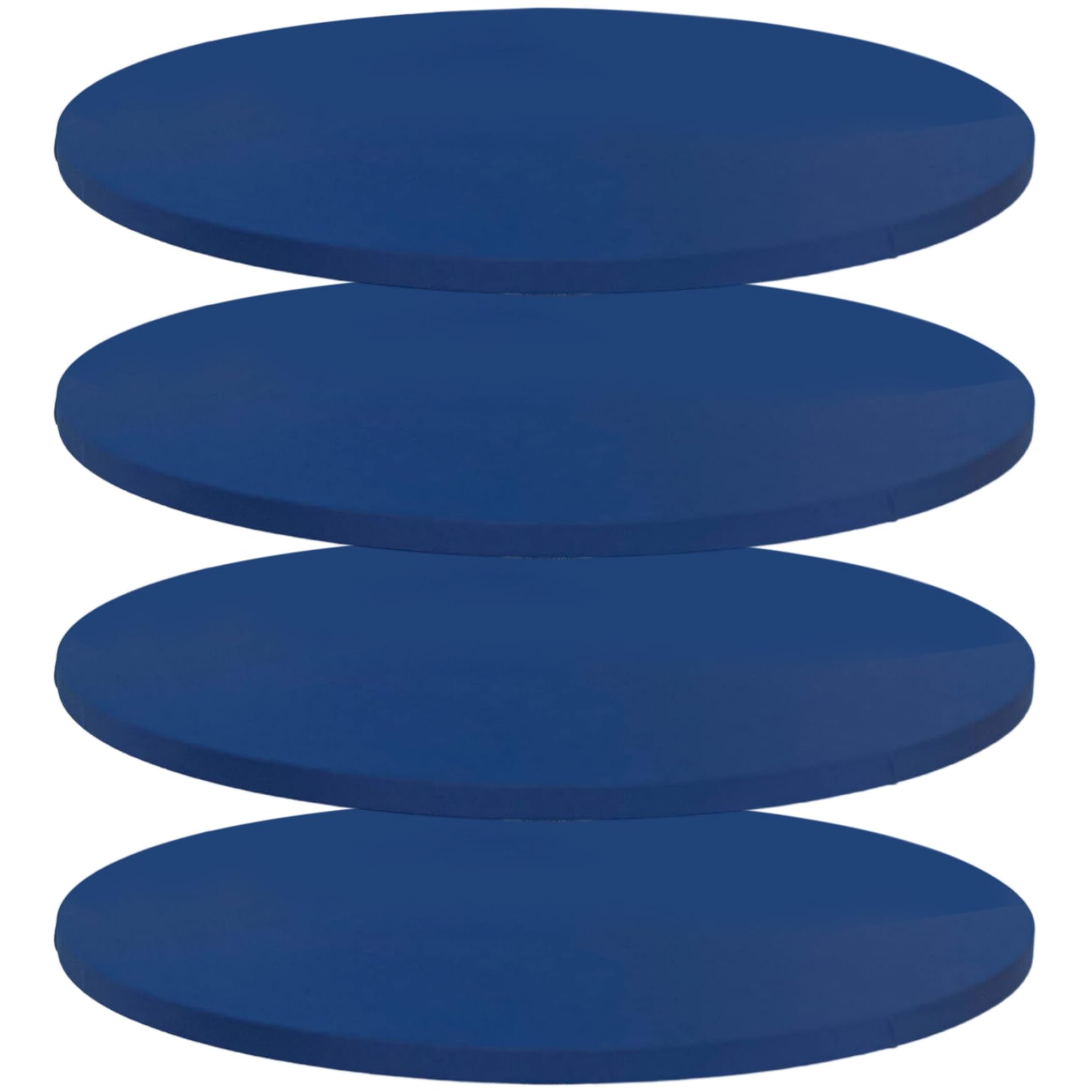 Petites nappes rondes bleu roi 61 cm lot de 4 en polyester élastique pour table de cocktail