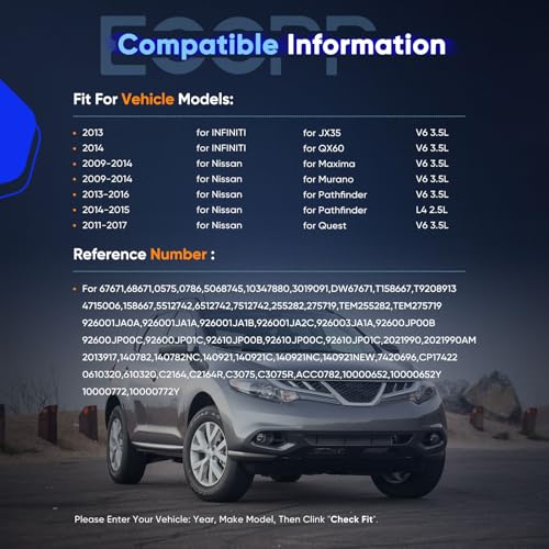 Image of ECCPP AC Compressor Fit for Nissan Murano Maxima Quest Pathfinder for Infiniti QX60 3.5L 2008-2015 AC Compressor for Car Fast Cooling