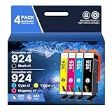 Contenu de l'emballage : 1 x 924 noir, 1 x 924 cyan, 1 x 924 magenta, 1 x 924 jaune, 4 cartouches 924 compatibles avec HP 924
