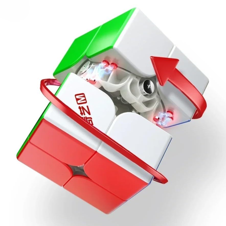 Image of QiYi M Pro 2x2 (Core Magnetic) Speed Cube - Stickerless Ball-Core Magnetic 2x2 Puzzle with Dual Adjustment System, Smooth & Stable Turning for Speedcubers & Beginners