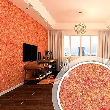 Red & Yellow Hi-Tech Silky Liquid Wallpaper: Revitalize Your Home with Ease | Silk Plast Liquid Wallpaper | Eco-Friendly Wallpaper | 3D Wallpaper - hi-42 (B0CMQRMCKG) Amazon Price History, Amazon Price Tracker