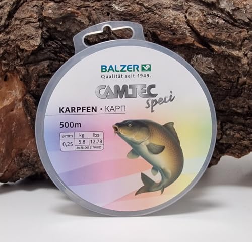 Balzer Angelschnur Karpfen Camtec SpeciLine - Karpfenschnur monofil braun (0,25mm / 500m)