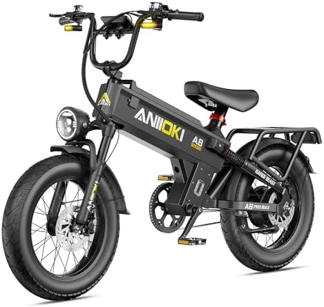 ANIIOKI eBikes for Adults, 200+ Miles Long Range Electric Bike, 28 MPH High Spee...