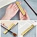 NBEADS Chinese Calligraphy Paperweight, Rectangle Brass Paper Weight with Grooves for Painting Writing Sumi Drawing 4.72x0.79x0.39 inch, Golden