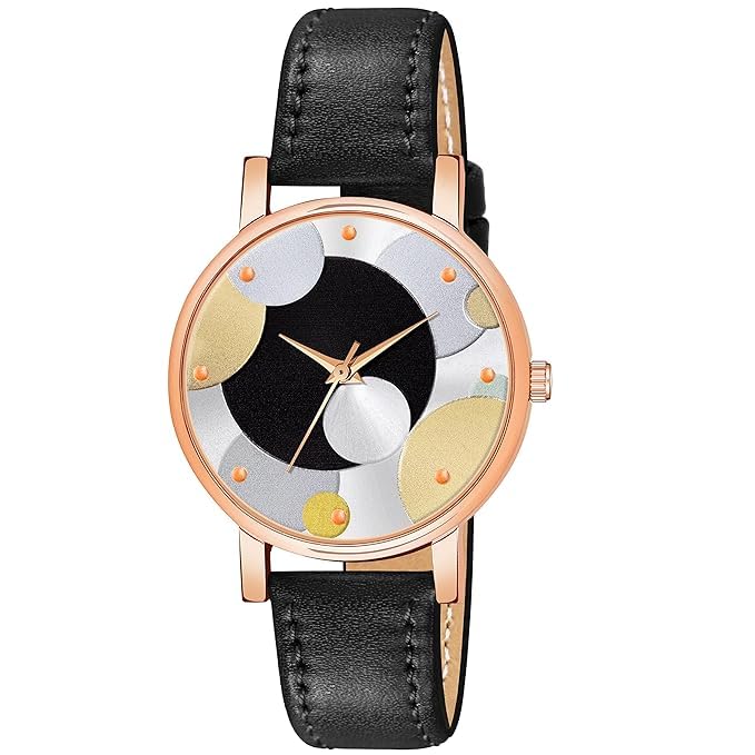 Analogue Girls and Womans Wrist Watch (Multi Color Dial and Multicolored Lather Strap) (Black) (B0D1TXXN52) Amazon Price History, Amazon Price Tracker