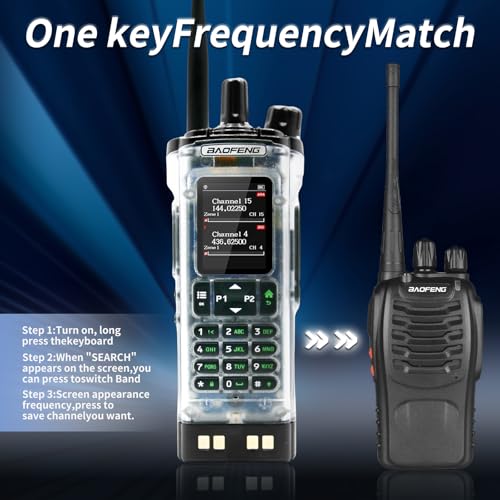 Image of BAOFENG DM-32 DM32 10W DMR Ham 2 Way Radio GPS Matching Writing Frequency Satellite Positioning Type-C DM32(1PC) (Transparent)