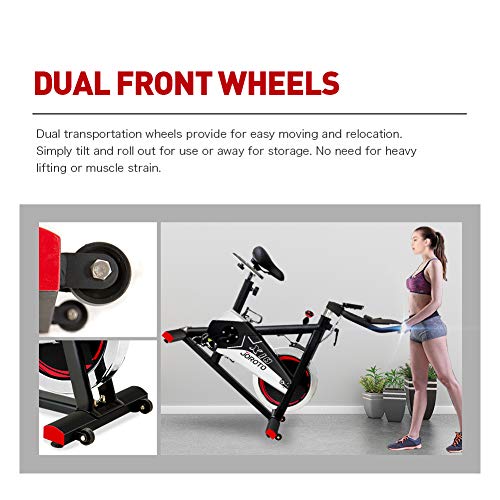 JOROTO Belt Drive Exercise Bike - Indoor Cycling Bike Stationary Cycle for Home Gym Workout ( Model: updated X1S )