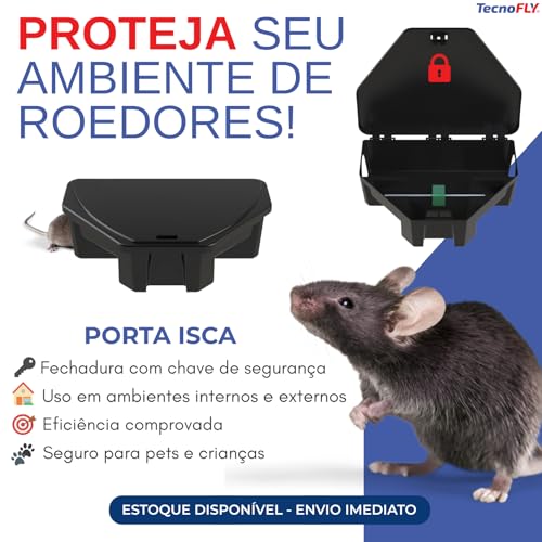 Kit 6 Porta Iscas Altamente Eficientes Controle De Roedores