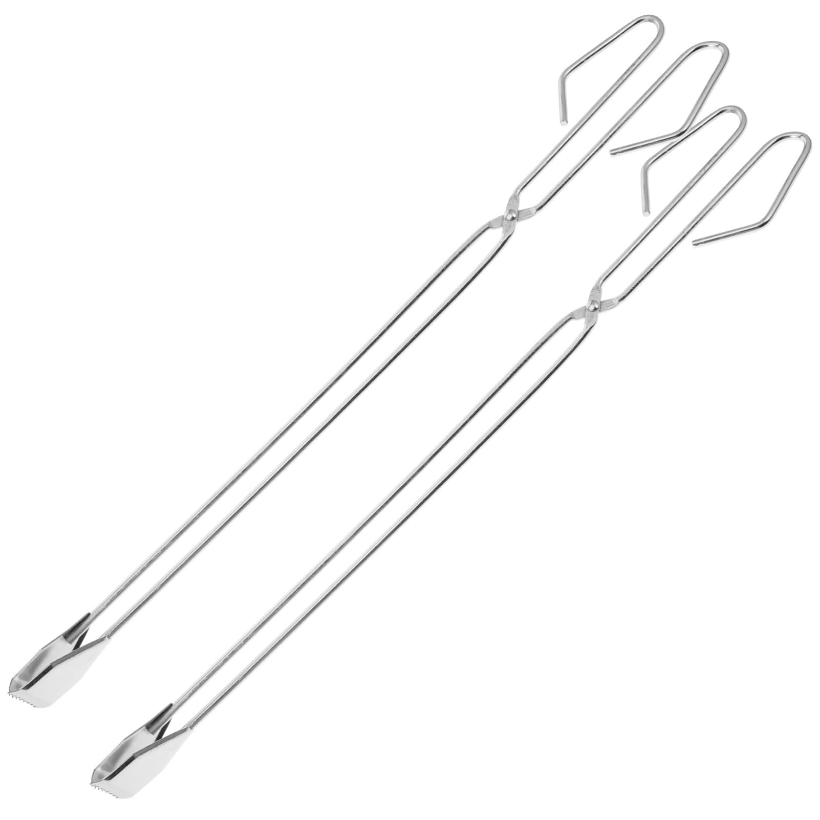 Müllzange und Müllclip zum Sammeln Müll 2 Stück Scherenzange aus Edelstahl als Praktisches Werkzeug für Sommeratmosphäre Beim Grillzubehör und Outdoor Küche