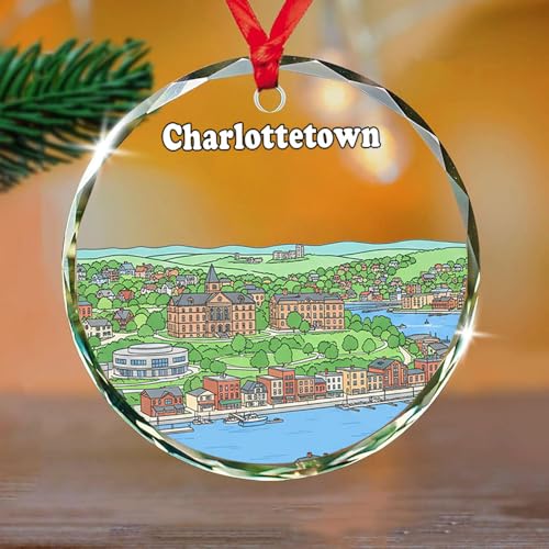 Charlottetown Skyline Christmas Ornament, Canada Travel Souvenir, Cityscape Holiday Decor, Trip Memory Keepsake 2025, Gift for Tourist and Family FeLvU2