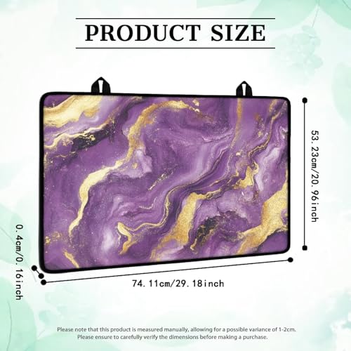 Image of Poceacles Stove Top Cover for Glass Stove Top, Ceramic Glass Stove Cover Mat Oil Resistant Prevent Scratching Oven Mat Protector Expands Usable Space, Marble Violet Gold
